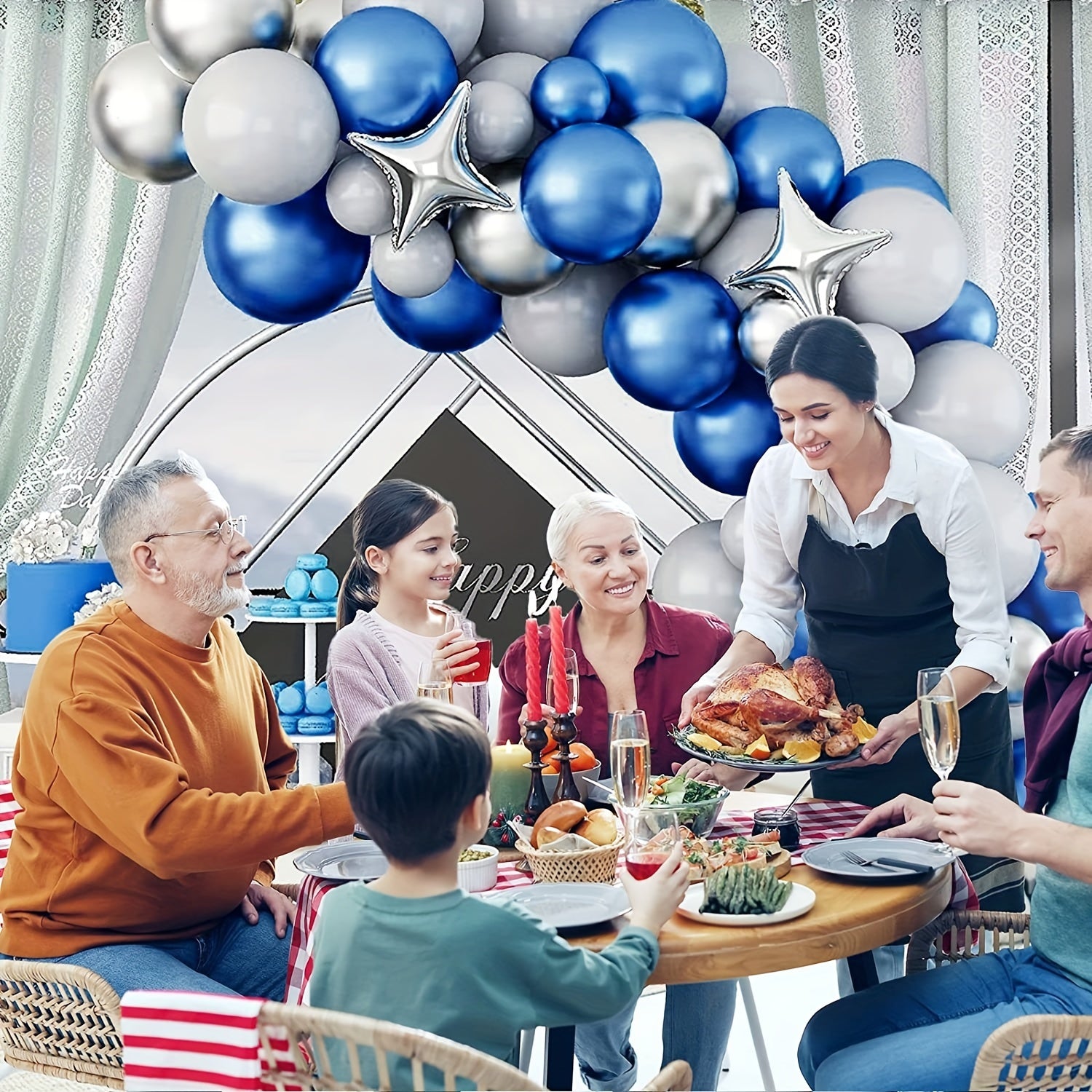 87pcs Metallic Latex Balloons Set for Party Decorations