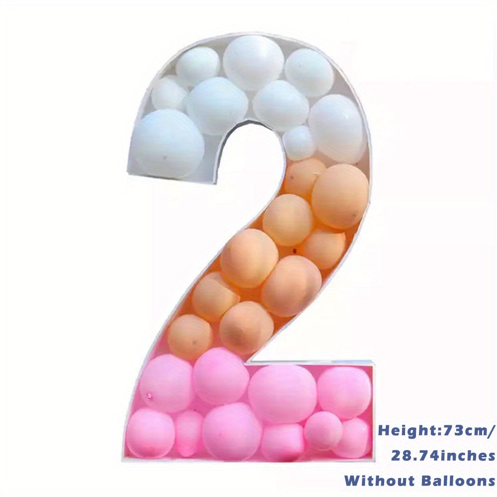 70cm Number Shaped Balloon Box Plastic Multifunction Balloon Storage Box