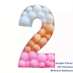 70cm Number Shaped Balloon Box Plastic Multifunction Balloon Storage Box