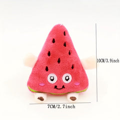 Cartoon Fruit Plush Keychain Strawberry Watermelon Carrot Charm Gift Pendant