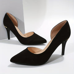 Metallic Decor Stiletto Heels Pointed Toe Dress Pumps