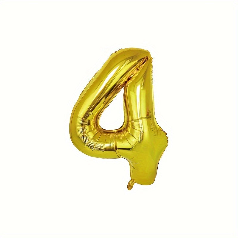 4pcs Golden Number Balloons Year Party Decoration Christmas Wedding Decor