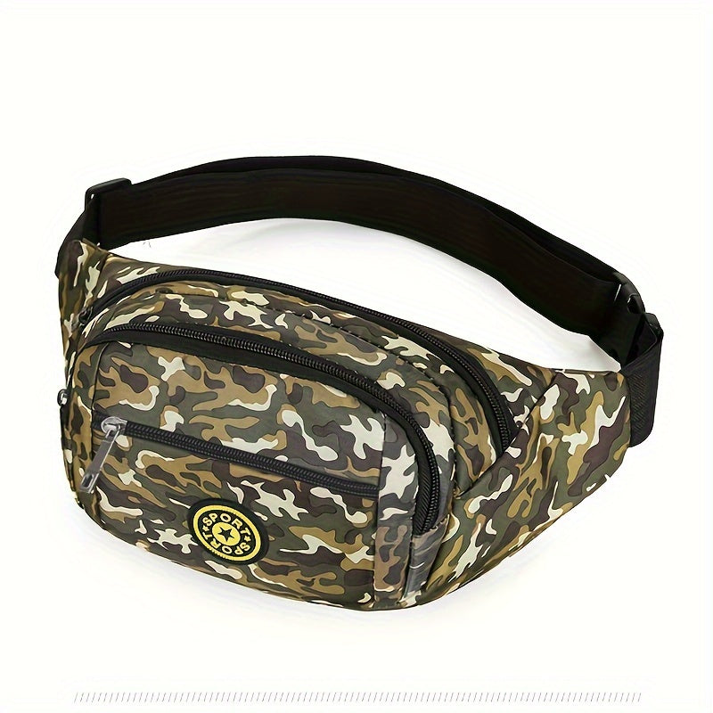 Large Capacity Camo Waist Bag Wear Resistant Function Shoulder Bag