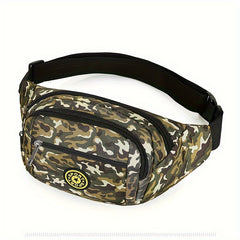 Large Capacity Camo Waist Bag Wear Resistant Function Shoulder Bag