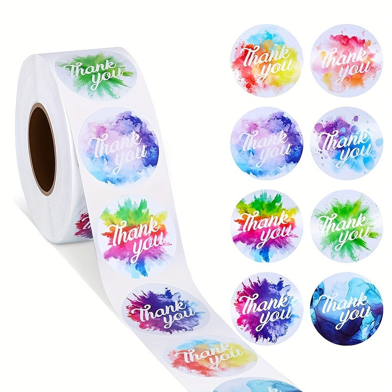 500 Thank You Adhesive Sticker Labels Roll for Crafts Decoration