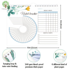 Trees Habit Tracker Wall Calendar With Time Management Journal