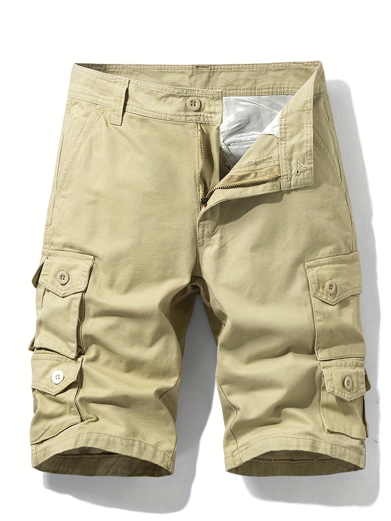 Men's Cotton Cargo Shorts for Summer Outdoor Activities