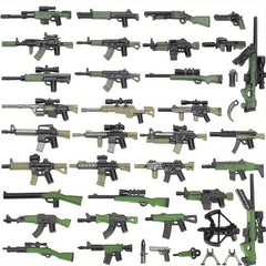 Military Building Blocks Set Weapons Pack for Boys - Mini Figure Handheld Gun