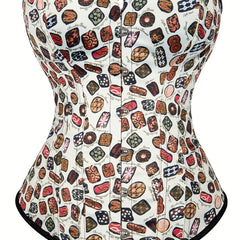 Food Print Lace Up Body Shaper Women's Lingerie