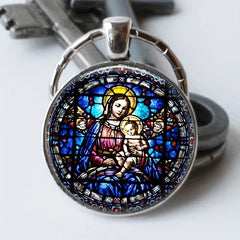 Retro Bag's Keychain Mother Child Keychain Jewelry For Bag Wallet Charm