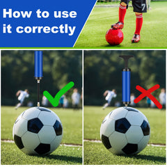 Portable Ball Pump with Needle & Nozzle Inflator for Football Basketball