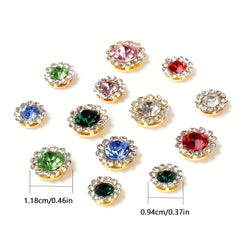 50pcs Rhinestone Bezel Sew On Beads for DIY Jew