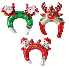 Christmas Headwear Aluminum Film Balloon - Santa Claus Christmas Hat