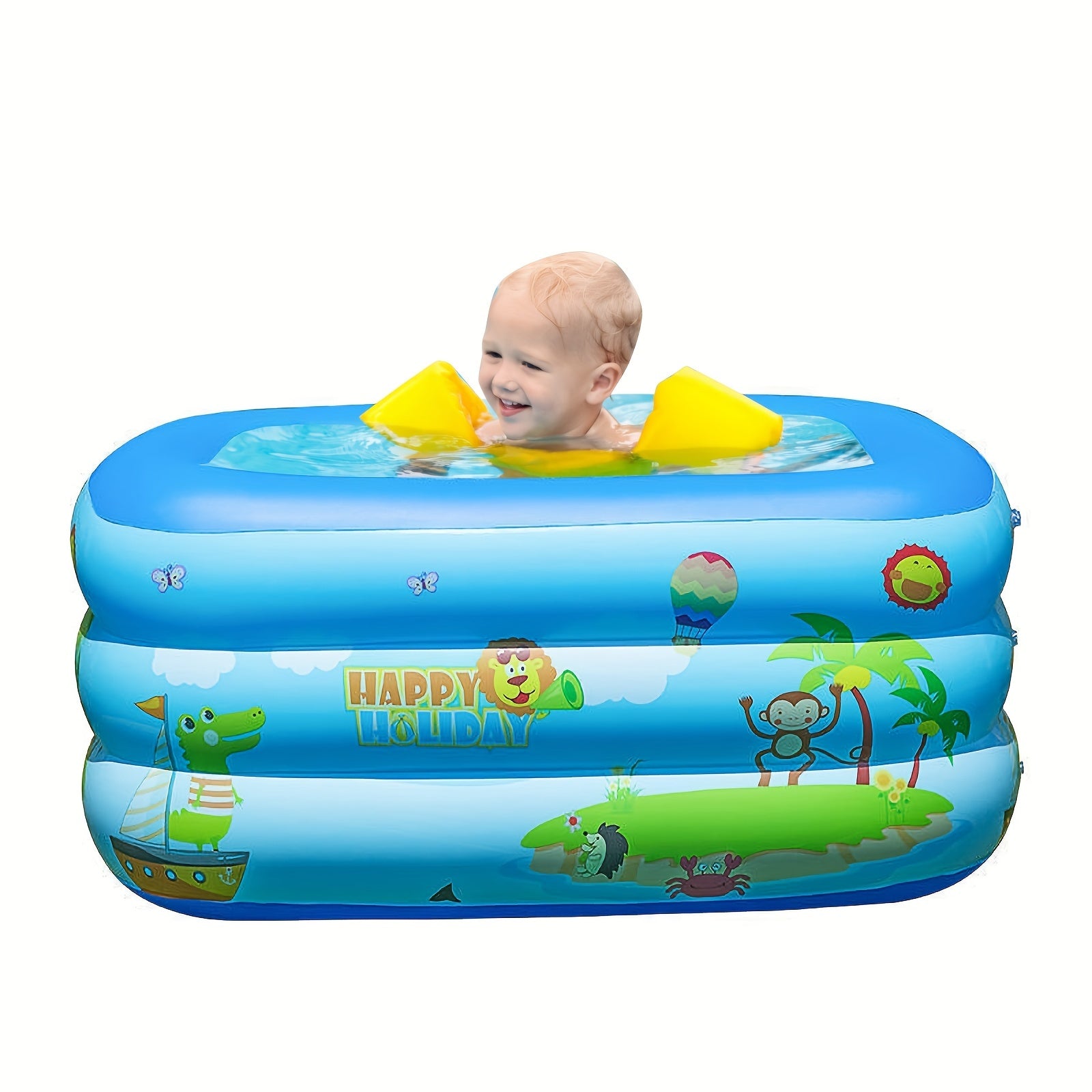 Rectangular Inflatable Swimming Pool for Family Lounge