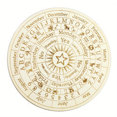 Wooden Twelve Constellation Pendulum Board for Meditation, Yoga & Wicca