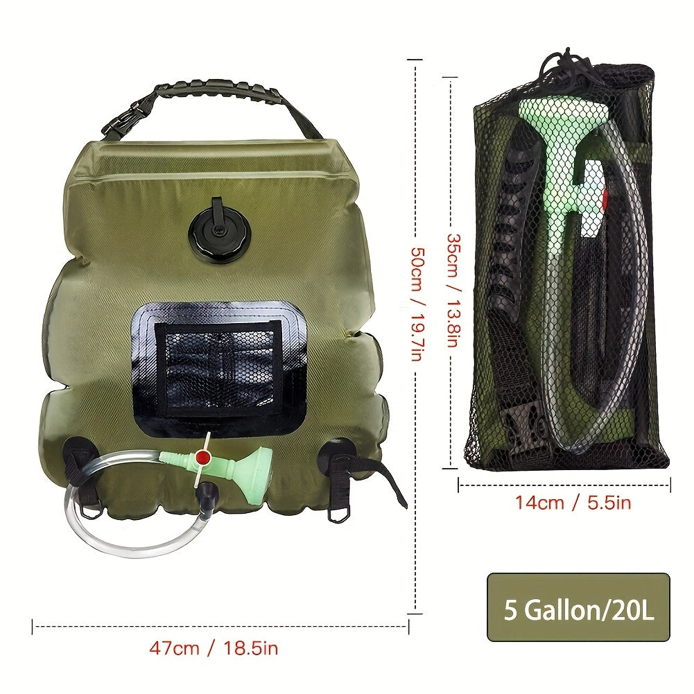 20L Portable Outdoor Solar Hot Water Shower Bag for Camping