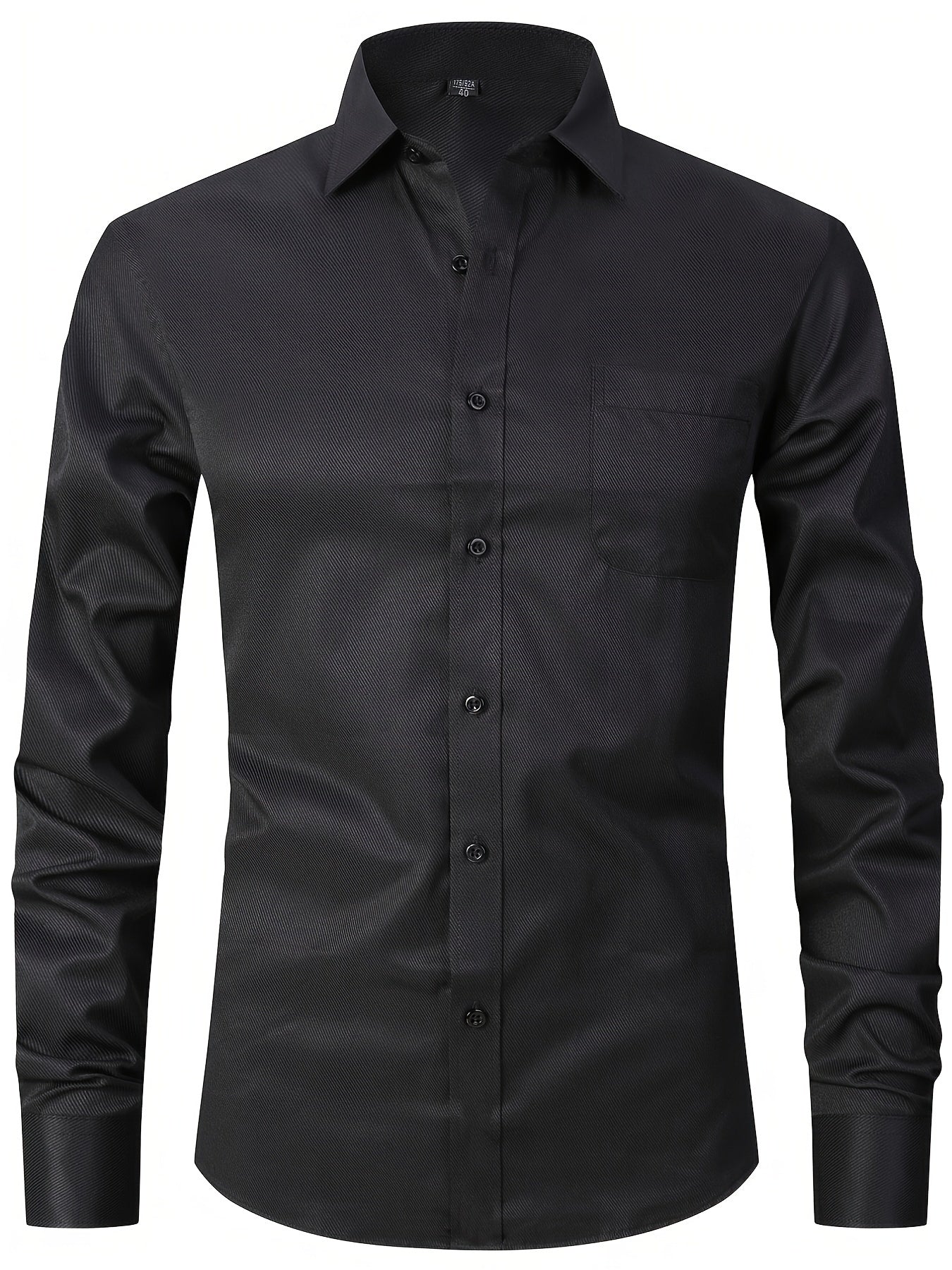 Men's Formal Cotton Button Up Shirt With Chest Pocket