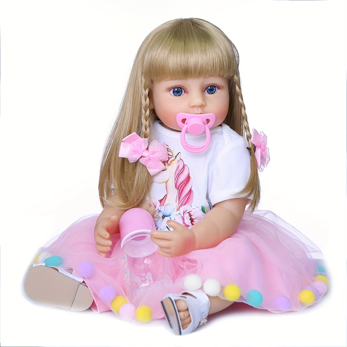 22" Reborn Baby Doll Princess Girl Real Touch Silicone Vinyl Christmas Gift