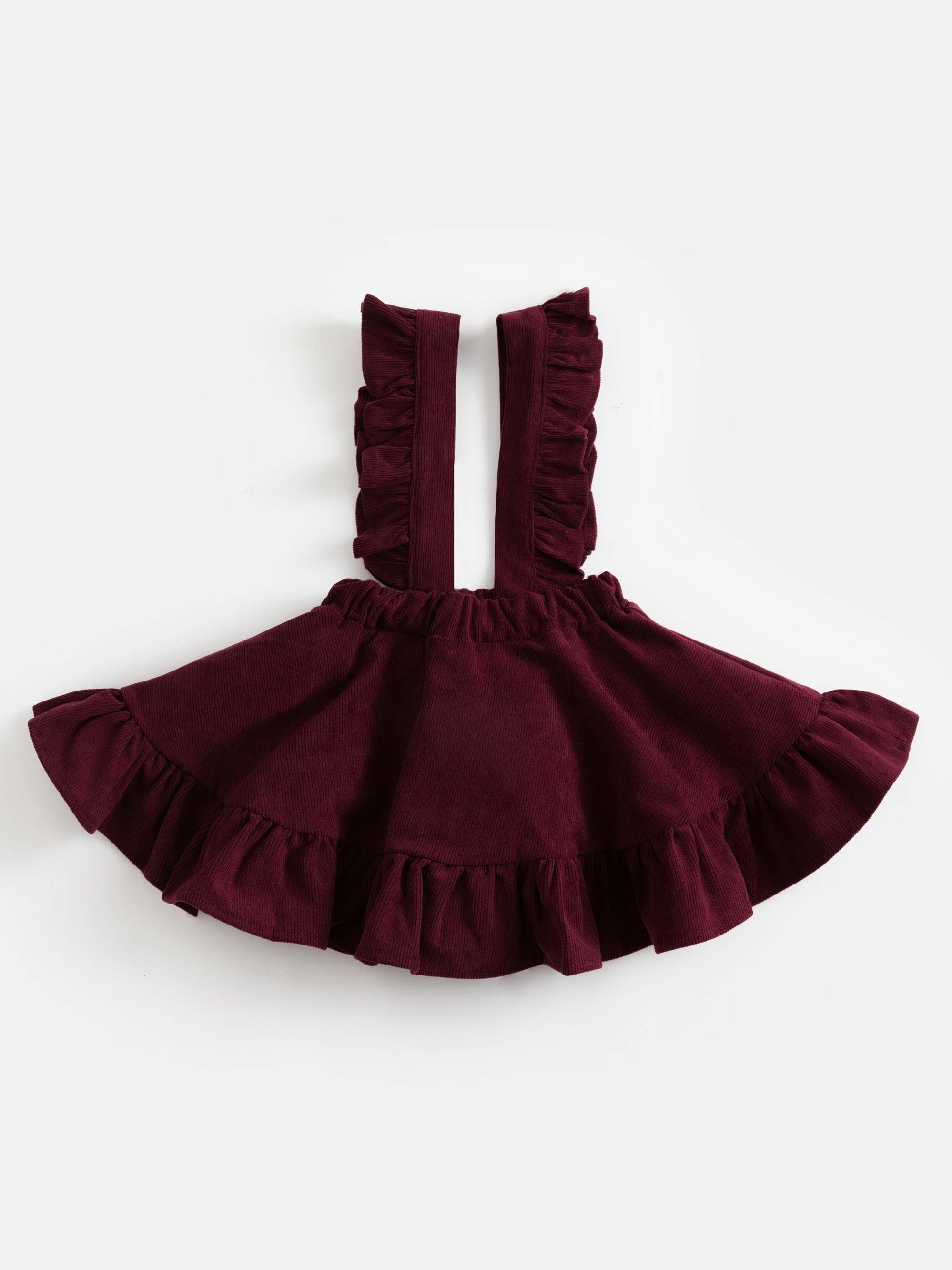 Girls Multicolor Corduroy Overall Dress