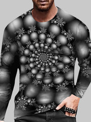 3D Pattern Print Men's Graphic Long Sleeves T-shirt Spring Autumn Tops