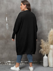 Women's Plus Size Open Front Cardigan with Pockets