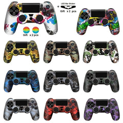PS4 Controller Skin Camo Pattern Silicone Case Soft Rubber Cover