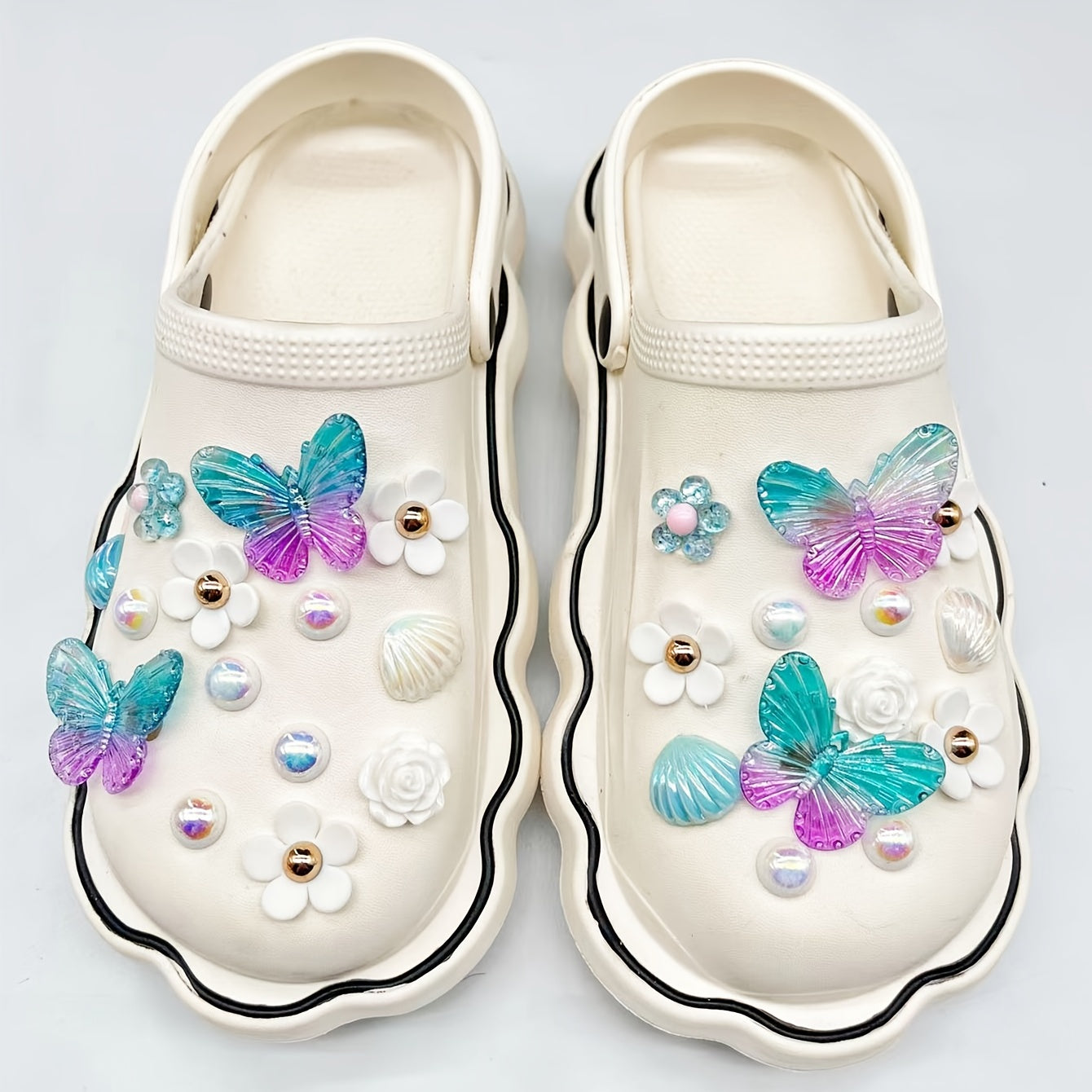 28pcs Colorful Butterfly Set for Clog Sandals DIY Accessories