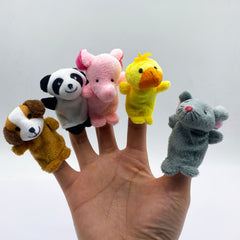 10pcs Mini Animal Finger Puppets Set - Soft Plush Toys for Storytime & Party