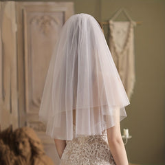 Baroque Wedding Veil 2 Tiers Bride Veil Long Veil Wedding Decal