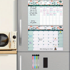 Magnetic Dry Erase Fridge Calendar and Chore Chart