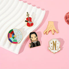 Fun Cartoon Violin Brooch for Boys Enamel Pin