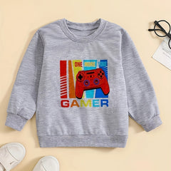 Boy's Printed Sweatshirt for Outdoor Play