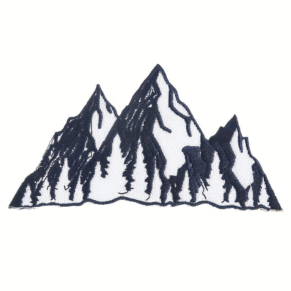 1pc Cartoon Mountain Embroidered Cloth Patch Iron On Patches DIY Sewing