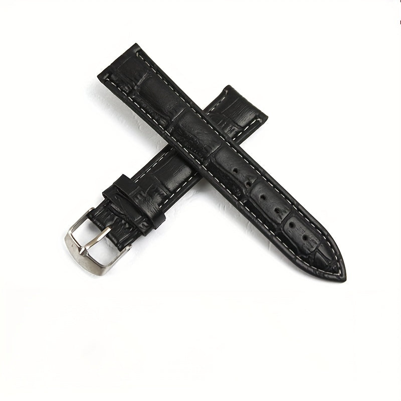 Men's Business Leather Watch Strap Brown