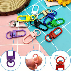 40pcs Metal Keychain Lobster Clasps Swivel Lanyards Snap Hook Key Ring