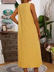 Casual Summer Dress Women's Loose Tank Dress With Pockets
