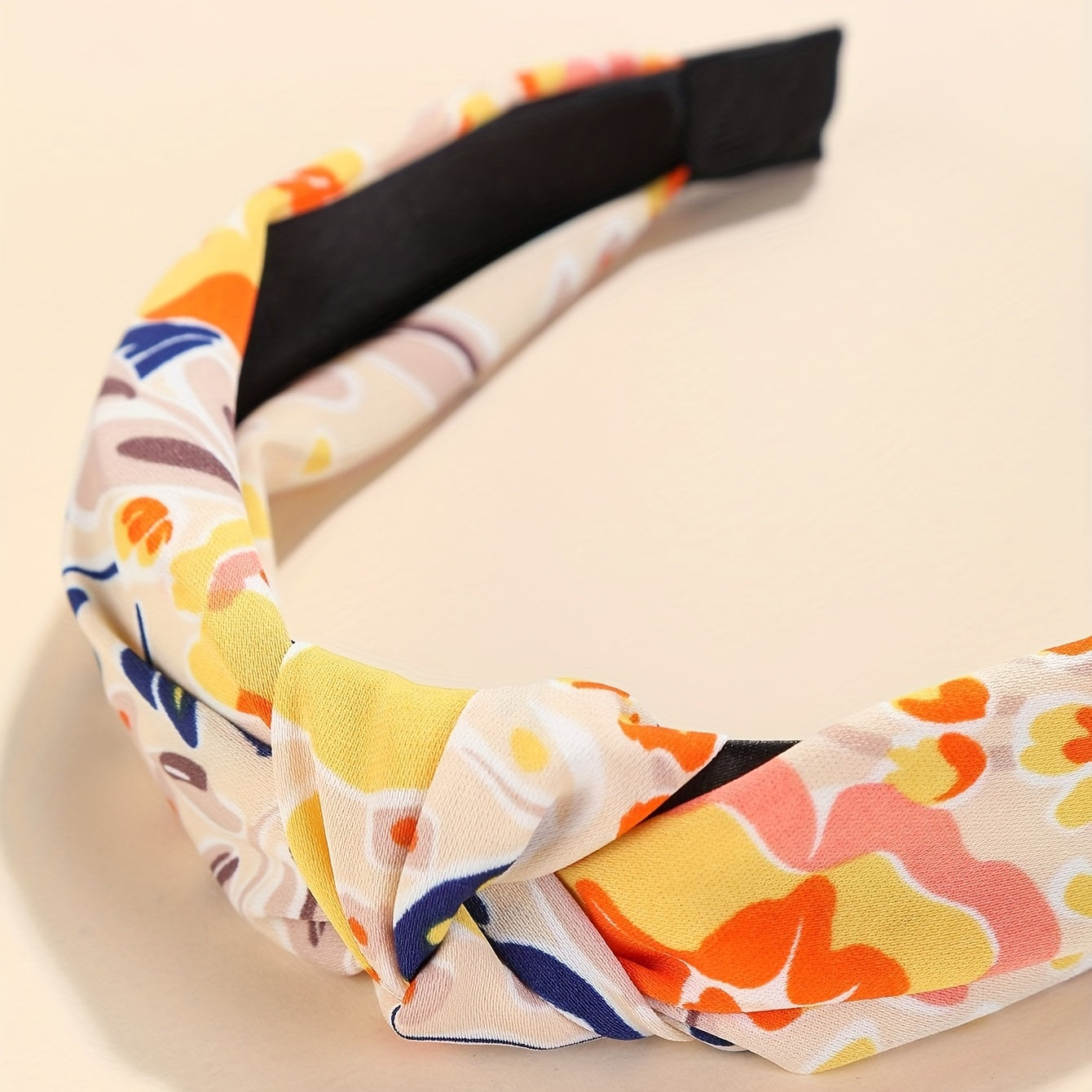 4pcs Flower Cross Knot Hair Bands Floral Wide Headbands Vintage Hairband