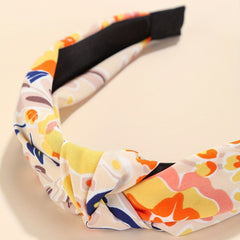 4pcs Flower Cross Knot Hair Bands Floral Wide Headbands Vintage Hairband