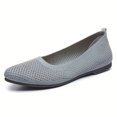 Women's Knitting Flat Shoes Breathable Slip On Soft Ballet Flats