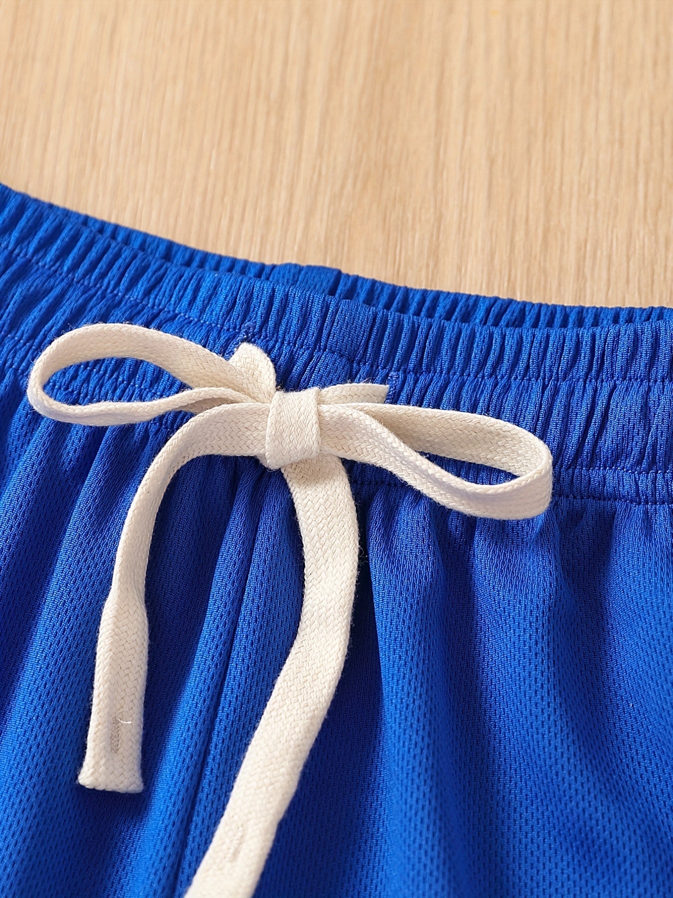 Boys 3pcs Mesh Breathable Sports Shorts Set