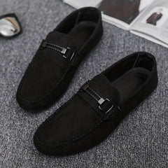 Men's Comfy Slip On Loafer Shoes Casual Anti skid Flat Shoes For Office