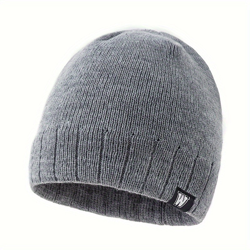 Knitted Hat Winter Warm Beanie Hat Outdoor Coldproof Pullover Hat