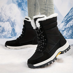 Thermal High Top Snow Boots Fleece Lined Waterproof Non Slip Wear Resistance
