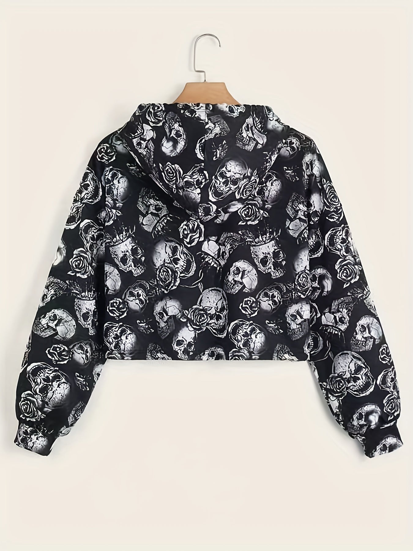 Halloween Skull Print Hoodie Women's Sweatshirt