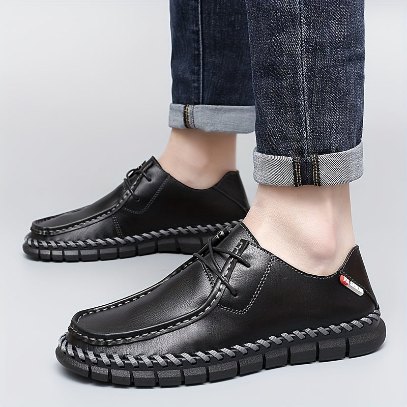 Men's Vintage Lace Up Dress Shoes Smart Casual Walking Shoes