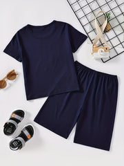 Boys Imagine Outfit Shorts & T-shirt Short Sleeves Crew Neck Casual Summer Kids