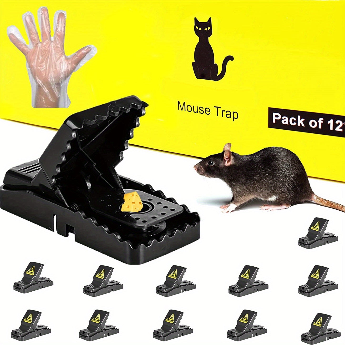 12pcs Mouse Traps Safe & Reusable Rat Humane Mice Trap Indoor Chipmunk Trap