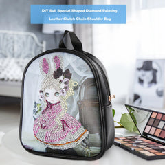 Princess Diamond Painting Leather Crossbody Chain Bag DIY Embroidery Purse Pouch
