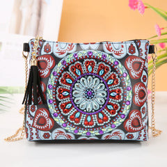 Butterfly Flower Diamond Crossbody Bag DIY Embroidery Purse Pouch