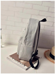 5PCS Harajuku Style Women Canvas Backpacks Cartoon Cat Travel Bag
